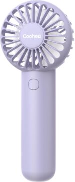 Coohea Mini Handheld Fan, Small Cute Design, 3 Powerful Speeds, USB Rechargeable... - Image 2