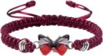 Cute Butterfly Charm Bracelets for Women Adjustable Braided Rope Friendship Brac... - Image 2