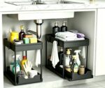 DEKAVA Under Sink Organizer 2 Pack, Bathroom Cabinet Organizer, 2 Tier Sliding C... - Image 2