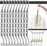 DUCOO Space Saving Hangers 10 Pack, Heavy Duty Magic Cascading Hanger Organizer ... - Image 2