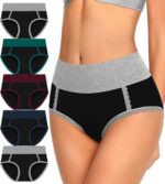 DUKAWA Women Underwear Cotton High Waisted Soft Briefs Full Coverage Comfort Pan... - Image 2