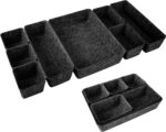 Desk Drawer Organizer Bins, 8pcs Felt Shallow Bathroom Storage Trays, Office Acc... - Image 2