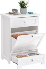 Dog Feeding Station with 2 Elevated Bowls,Hidden Pet Feeder Station with Tilt Ou... - Image 2
