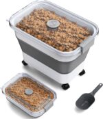 Dog Food Storage Container, 15-23 Lbs Collapsible Dog Food Container with Transp... - Image 2