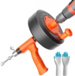 Drain Snake, 25ft Flexible Steel Drain Auger With Drill Adapter, Plumbing Unbloc... - Image 2