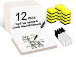 Dry Erase Lapboards, HERKKA 12 Pack Double Sided Dry Erase Lap Boards 9 x 12.5 I... - Image 2