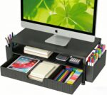 ECOLOVI Desk Organizer and Accessories, 2-Tier Computer Monitor Stand Rise with ... - Image 2