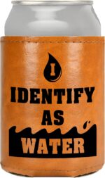 Fathers Day Men Gifts for Dad Him Leather Can Cooler: White Elephant Gifts Chris... - Image 2