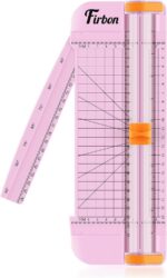 Firbon A5 Paper Cutter, Small Straight Paper Trimmer with Side Ruler | Pink comp... - Image 2