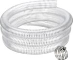 Flexible Hose 1 1/2" id - 5ft Clear PVC Spiral Steel Wire Reinforced Vinyl Tubin... - Image 2