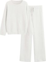 GKBK Lounge Sets for Women 2 Piece Fuzzy Fleece Pajamas Long Sleeve Oversized Lo... - Image 2