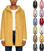 GOHRSHA Womens Fuzzy Sherpa Jacket Fashion Casual Long Sleeve Open Front Button ... - Image 2