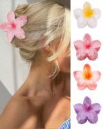 GQLV Flower Hair Claw Clips-4PCS for Thick Hair,Strong Hold Nonslip,Hawaiian,Cut... - Image 2
