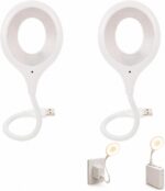 Gadpiparty 2pcs Voice Control USB Reading Flexible Gooseneck Led Light for Bedsi... - Image 2
