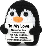 Gifts for Him Her Boyfriend Girlfriend, To My Love Handmade Crochet Mini Penguin... - Image 2