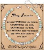 Gifts for Women Moonstone Bracelet, Amazonite Imperial Jasper Bracelets | Christ... - Image 2