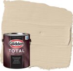 Glidden Total 1 gal. Seriously Sand/Beige Semi-Gloss Exterior Paint with Primer - Image 2