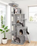 Globlazer Heavy Duty Cat Tree, 70 inch Sturdy Cat Tree for Indoor Cats Extra Lar... - Image 2