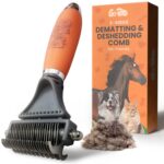 GoPets 2-in-1 Dematting Comb for Dogs, Pet Grooming Rake, Double-Sided Dog Brush... - Image 2