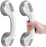 Grab Bars for Bathtubs and Showers, 12 Inch Shower Handle Strong Suction Cup Gra... - Image 2