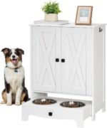 HOOBRO Dog Feeding Station with Storage and Hooks, Dog Food Storage Cabinet with... - Image 2