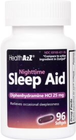 HealthA2Z Sleep Aid, Diphenhydramine HCl 25mg Softgels, Supports Deeper, Restful... - Image 2