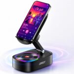 Jorest Wireless Induction Speaker, Cell Phone Stand with Bluetooth Audio, Phone ... - Image 2