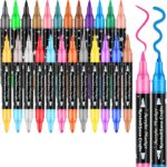 KEVIN&SASA CRAFTS 24 Colors Dual Tip Acrylic Paint Marker Pens Set | Multifuncti... - Image 2