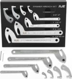 KJE 10PCS Adjustable Pin Spanner Nut Wrench Tool Set, C-Shape Pin Hook Wrench To... - Image 2