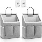 Kanrichu 2pcs Wall Hanging Storage Bag, Wall Hanging Baskets for Organizing as O... - Image 2