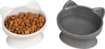 Kitty City Elevated Cat Bowls (Set of 2), Whisker-Friendly Raised Cat Food & Wat... - Image 2