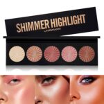 LANGMANNI 5 Color Face Highlighter Powder Palette, Illuminator Makeup | Silky sh... - Image 2