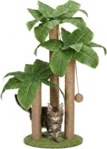 LEMONDA 31.5Inch Cat Scratching Post,Cat Scratcher Tree with 3 Scratching Poles ... - Image 2