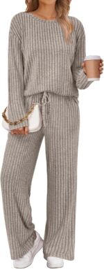 LILLUSORY Womens Lounge Sets 2 Piece Matching Pajamas Fall Outfits 2026 | Comfor... - Image 2