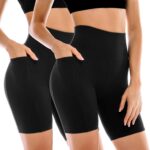 Leafigure 2 Pack Womens Biker Shorts with Pockets 6" | High Waisted, Tummy Contr... - Image 2