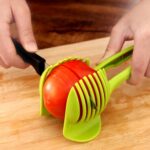 Lemon & Tomato Food Tongs - Manual Fruit Tool, Round Fruit & Vegetable Cutting H... - Image 2