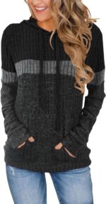 Lylinan Womens Cozy Textured Sweaters Fall Fashion Hoodies Trendy Outfits S-XXL - Image 2