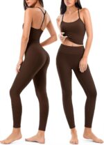 Matching Workout Sets for Women,Breathable Sport Bras & Seamless Leggings,2 Piec... - Image 2