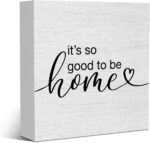 Motivational Good To Be Home Living Room Decor Accessories Rustic Wooden Box Sig... - Image 2