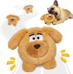Moving Dog Ball, Jumping Squeaky Interactive Dog Toys, Plush Chew Toys for Small... - Image 2
