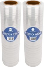 NEXCOVER 18 Inch Stretch Wrap - 1200 Feet | 60 Gauge, 2 Roll Clear Plastic Self-... - Image 2