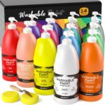 Nicpro 14 Colors Large Washable Paint Set (33.8 oz), Acrylic Bulk Paint Supplies... - Image 2