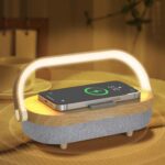 Nightstand Lamp with Wireless Charger,4 in 1 Touch Bedside Lamp Bluetooth Speake... - Image 2
