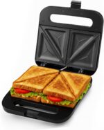 OVENTE Electric Sandwich Maker with Non-Stick Plates, Indicator Lights, Cool Tou... - Image 2