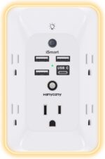Outlet Extender with Night Light, Multi Plug Wall Outlet, Surge Protector | Mult... - Image 2