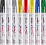 Overseas 8 Colors Paint Pens, Oil Based Permanent Paint Markers Medium Tip | Wat... - Image 2