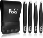 Pefei Tweezers Set - Professional Stainless Steel Tweezers for Eyebrows - Great ... - Image 2