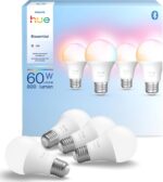Philips Hue Essential Smart LED A19 Bulb 4-Pack, White and Color Ambiance, E26, ... - Image 2
