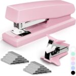 Pink Office Stapler, 25 Sheet Capacity with 2000 Staples and Staple Remover, Des... - Image 2