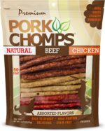 Pork Chomps Dog Chews, 5 Inch Munchy Sticks, 50 Count - Assorted Flavors: Roaste... - Image 2